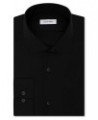 Men's Slim-Fit Non-Iron Performance Spread Collar Herringbone Dress Shirt Black $22.89 Dress Shirts