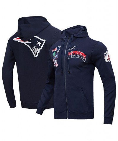 Men's Navy New England Patriots Hometown Full-Zip Hoodie $61.60 Sweatshirt